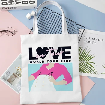 Harry Styles cumpărături sac geantă de mână bumbac cumparator bolsa reutilizabile geanta shopper net ecobag țesături personalizate