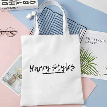 Harry Styles cumpărături sac geantă de mână bumbac cumparator bolsa reutilizabile geanta shopper net ecobag țesături personalizate