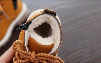 Vânzare fierbinte Copii Martin Cizme din Piele Pantofi Baieti Toamna Iarna Cald pantofi de Bumbac Fete de Moda Cizme Copii Non-alunecare