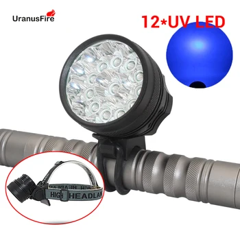 Uranusfire 12*UV LED Biciclete Lumina 4000lm Healight Lanterna UV LED Lampă de Cap Frontal rezistent la apa Lanterna Bicicleta Lumina