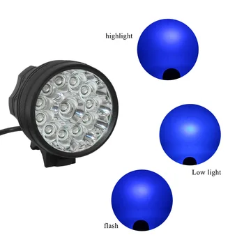 Uranusfire 12*UV LED Biciclete Lumina 4000lm Healight Lanterna UV LED Lampă de Cap Frontal rezistent la apa Lanterna Bicicleta Lumina