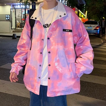 Sacou de culoare roz Butoane Strat de Vitalitate Tinerească Jacheta Pentru Barbati Stil Liber Varsity Jacket Mens Jachete de Moda BG50JS