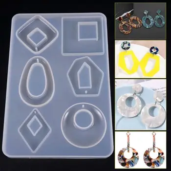 1 Set Cristal Rășină Epoxidică Mucegai Cercei Pandantiv de Turnare Mucegai Silicon Manual DIY Artizanat Bijuterii Instrumente
