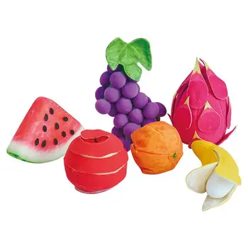 Copil de învățare timpurie, de învățământ jucării montessori detasabila fructe si legume de jucarie set realizat din tesatura moale asambla 6pcs/set