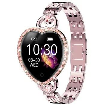 Sport femeie smartwatch monitor de ritm cardiac rezistent la apa smar ceas brățară cu diamante electronice android iOS bBluetooth APP bratara