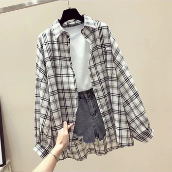 Stil coreean Carouri Clasic Tricouri Largi Bluza Femei de zi cu Zi Toate-meci Drăguț Student Femei de Moda de Îmbrăcăminte de Epocă Tricou