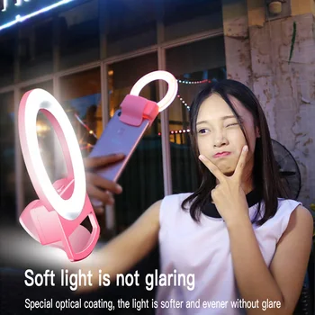 Capsaver USB Charge LED Selfie Inel de Lumina Portabile Telefon Lampa pentru iPhone Smartphone Xiaomi Frumusete Umple de Lumină Lămpi de Fotografie