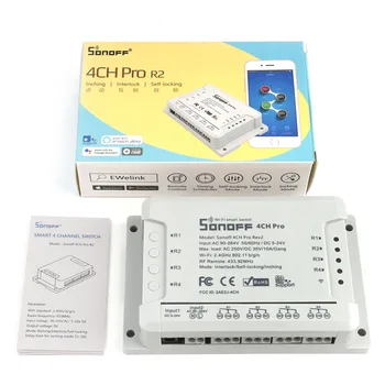 Original Sonoff 4ch R2 PRO Smart Switch 4 Canale 433MHz 2.4 G Wifi de Control de la Distanță Inteligent de automatizare module 10A Acasă