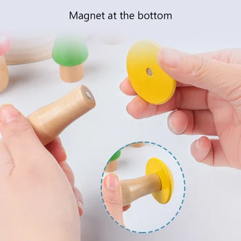 Copii Magnetic Ciuperci Ciocănitoarea Prinde Worm Joc De Puzzle De Educație Timpurie Jucaria Dezvolta Inteligenta Jucarie
