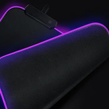 Mairuige marmură Colorate Jocuri LED RGB Mare Gamer Mousepad USB Iluminare Backlit Curcubeu Calculator Mat Keyboard Desk Pad