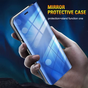 Smart Mirror Caz Flip Pentru Iphone 12 Pro Max Aifone Aifon 12 Mini 5.4 6.1 6.7 inch Magnetic Sta Capacul din Spate Telefon Coque Fundas
