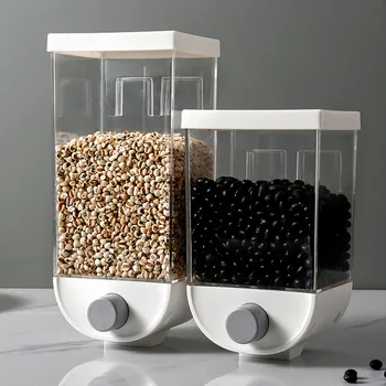 1000/1500ml Cereale Alimentare Cutie de Depozitare montat pe Perete a Rezervorului de Acasă Cereale de Orez Butoi Sigilate Bean Poate