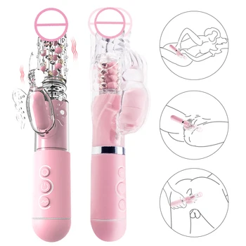 2020 Nou Rabbit Vibrator Vibrator G-spot Multispeed Masaj USB Reîncărcabilă Jucărie Sexuală Vibrator rezistent la apa Jucarii Sexuale Pentru Femei