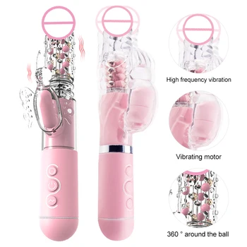 2020 Nou Rabbit Vibrator Vibrator G-spot Multispeed Masaj USB Reîncărcabilă Jucărie Sexuală Vibrator rezistent la apa Jucarii Sexuale Pentru Femei