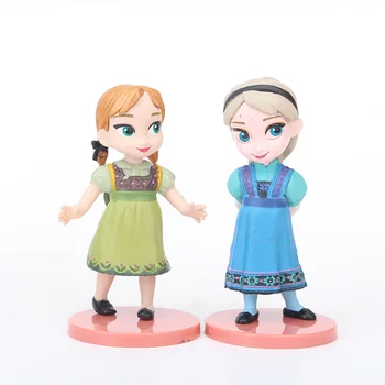 9pcs/set Disney Princess Elsa Frozen Anna Moana Tinker Bell Acțiune Figura Jucării Fata Ziua de nastere, Cadouri de PVC Model Printesa Alice
