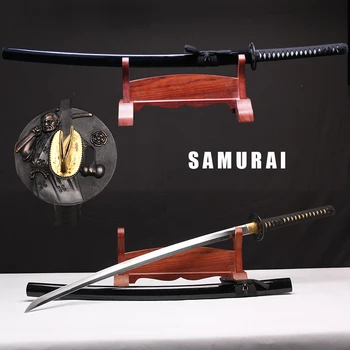 Samurai adevărat Tsuba Sabie Katana Japoneză 1060 din oțel carbon de înaltă no-hi Full Tang calitate muchii ascuțite pentru tăiere practica Noi