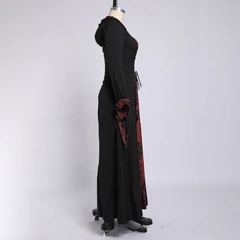 Plus Dimensiune Girdling Rochie pentru Femei Halloween Medievale, Costume Cosplay Victorian Gotic Timp Etaj Lungime Hanorac cu Haine
