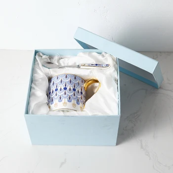 Europene cana ceramica bone china ceașcă de cafea Britanic de uz casnic din ceramica cana 400ml de mare capacitate creativă bone china cup cutie de cadou