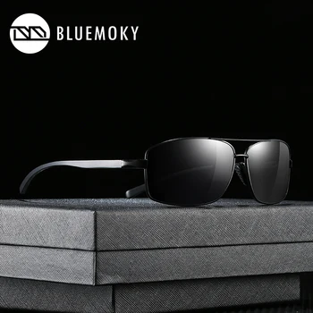 BLUEMOKY Brand Aluminiu Polarizate UV400 ochelari de Soare Clasic Masculin Pătrat Polarizat Ochelari de Soare Ochelari de Conducere Nuante de Ochelari