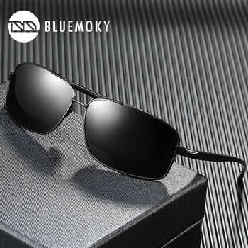 BLUEMOKY Brand Aluminiu Polarizate UV400 ochelari de Soare Clasic Masculin Pătrat Polarizat Ochelari de Soare Ochelari de Conducere Nuante de Ochelari