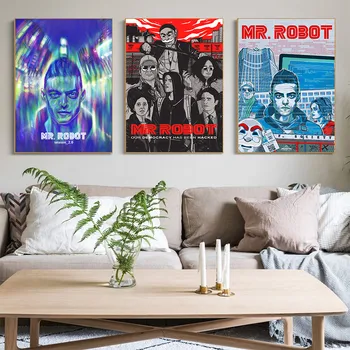 Mr. robot Show Tv Postere Si Printuri Panza Pictura Poze de Perete Pentru Camera de zi de Decorare Decor Acasă