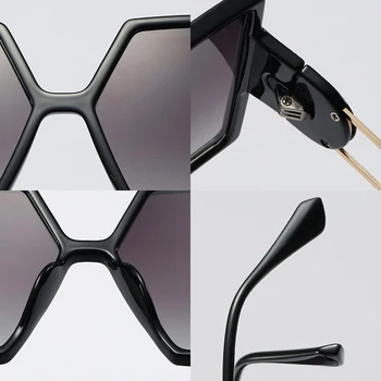 SHAUNA Supradimensionat Femei Pătrat ochelari de Soare de Brand Designer de Moda Gradient Nuante UV400