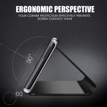 Smart Vedere Clară Oglindă Caz Flip Pentru Samsung Galaxy S10 S7 Edge Note5 Note8 S8 Plus Caz De Telefon Pentru Samsung S20 Ultra Acoperi