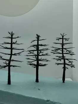 7cm Model Copaci Brațul Accesorii din Plastic Miniture Pentru Construirea de Trenuri Aspect Peisaj Pentru Diorama 100buc
