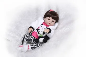 NPK 57CM boneca renăscut silicon completa Plin de Vinil Silicon Renăscut Baby Doll Jucării Realiste Copil Ziua de nastere Cadou de Crăciun baie jucărie
