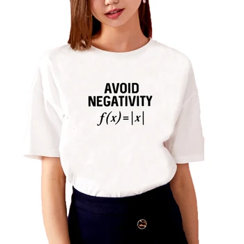 Evita Negativismul Imprimat cu Maneci Scurte Tricou Femei Maneci Scurte O-neck Bumbac Tricou Femme Negru Alb T-shirt Femei Top