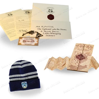 Harta Ștrengarilor Elevii Potter Cosplay Hogwarts, Scrisoarea de Acceptare, Cu cravată Și pălărie Cadou