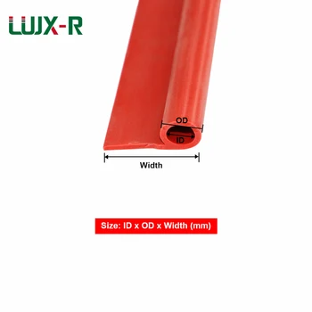 LUJX-R 1M Silicon P tip Bandă Usa Cuptor Geam Etanșare Bandă Roșie VMQ 9 Forma Chederul de Înaltă Temperatură Cauciuc Siliconic Bar