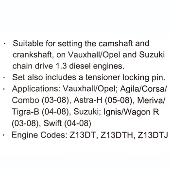 Motor pe benzină de Distribuție Tool Kit Pentru Vauxhall Opel Suzuki 1.0 1.2 1.4 ecotec twin cam motoare