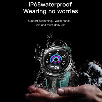 ESEED SN80 ceas inteligent bărbați IP68 rezistent la apa timp de așteptare 1.3 inch touch screen full AllloyHeart rata smartwatch dropshipping