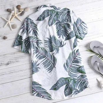 Droppshiping 2019 Moda de Vânzări Fierbinte de Vară Bărbați Stil Hawaiian Maneci Scurte de Imprimare de Moda Cămașă de Vară pe Plajă Vacanță d88