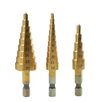 3pcs 3-12mm 4-12mm 4-20mm Titan Pas burghie HSS 4241 Burghie Instrumente