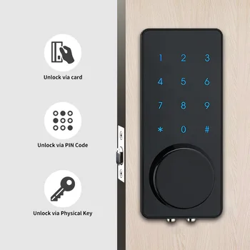 TTLock Bluetooth Inteligent de Blocare a Ușii de acces fără cheie Parola Electrice de Blocare a Ușii Touch Screen Tastatura Auto de Card IC Mecanice de Blocare Cheie
