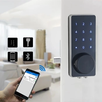 TTLock Bluetooth Inteligent de Blocare a Ușii de acces fără cheie Parola Electrice de Blocare a Ușii Touch Screen Tastatura Auto de Card IC Mecanice de Blocare Cheie