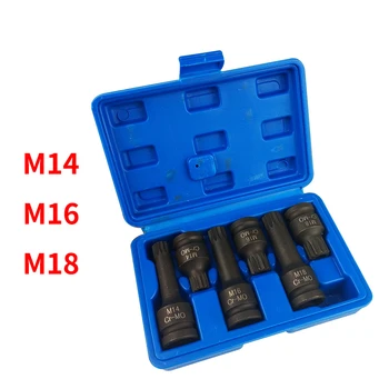 6pcs Cr-Mo M14 M16 M18 Lung și Scurt Maneca Pneumatice Maneca Profesionale Maneca Instrument de 1/2