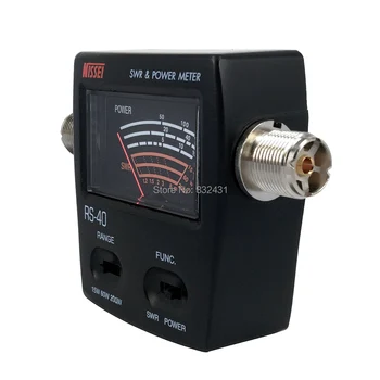 SWR Metru de Putere RS-40 VHF UHF 144/430 MHz 15W 60W 200W Band Radio Val în Picioare Metri Test Walkie Talkie, Antena Radio Auto