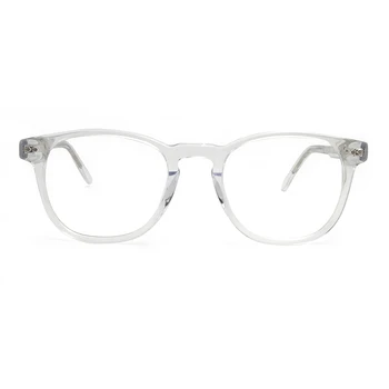 Acetat de Transparent Ochelari Pentru Femei, Barbati Vintage Rotund Mare Gri Clar Ochelari Cadru Pentru Bărbați Optice, Ochelari de oculos