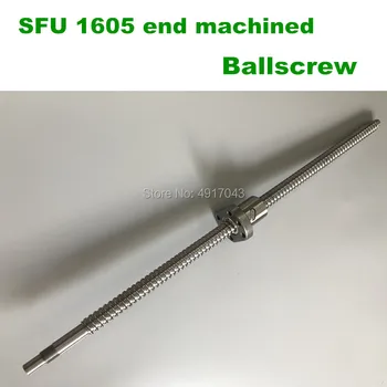 Transport gratuit Ballscrew SFU1605 200 la 600 mm cu piuliță cu Bile Șurub cu Bile RM 1605 end Prelucrate CNC transport Gratuit