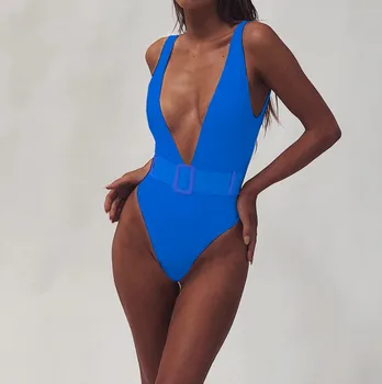 O singură Bucată costume de Baie 2020 Sexy Adânc-V Costume de baie Femei costume de Baie decupate Costume de Baie Beach Purta Înot Maillot de Bain Monokini