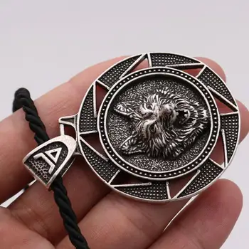 Slavă Kolovrat Veles Simbol Incuietoare Pandantiv Viking Lup Amuleta Și Talisman Bijuterii Colier Dropshipping