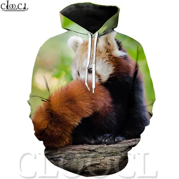 Hanorac Barbati Leneș Drăguț Panda Roșu Animal Print 3D Unisex Haine 2020 Simplu Hanorac Unisex Street Purta Peste Dimensiunea Pulover Hoodie