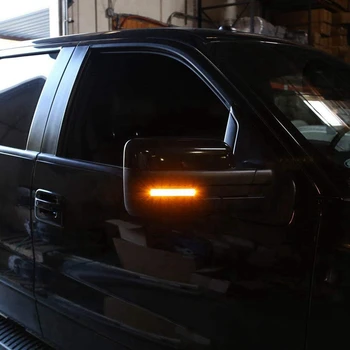 Afumat LED-uri Laterale Aripa Dinamic Turn Semnal de Lumină care Curge Oglinda Retrovizoare Indicator de Semnalizare Lumina pentru Ford F150 SVT Raptor 2019-201