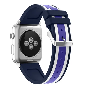 Colorate Silicon Curea de mână pentru Apple Watch Band 38mm 42mm Cauciuc Sport Brățară Încheietura Trupa pentru iwatch Watchband
