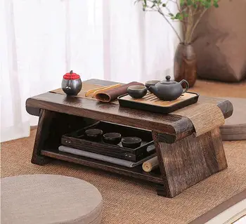 Multi Pliante Din Lemn De Ceai Japonez Masa Pentru Living Scăzut Mobilier Minimalist Modern, Compact Tatami Cafea, Masă Pliantă De Lemn
