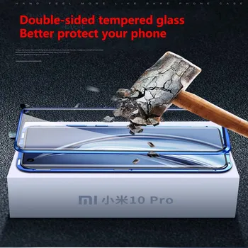 Caz Magnetic Pentru Xiaomi Mi 10 Pro Caz 360 Protecție completă Caz de Sticlă Pentru Xiaomi 10 Pro Mi10 Caz cu lentilă aparat de fotografiat de film