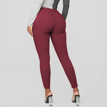 2020 Toamna Femei Casual Pantaloni Plus Dimensiune Talie Mare Stil Coreean Slim Skinny Elasticitatea Jambiere Streetwear-Sexy Pantaloni Push-Up